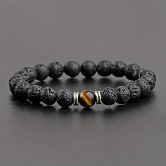 Men's Lava Stone Bracelet.