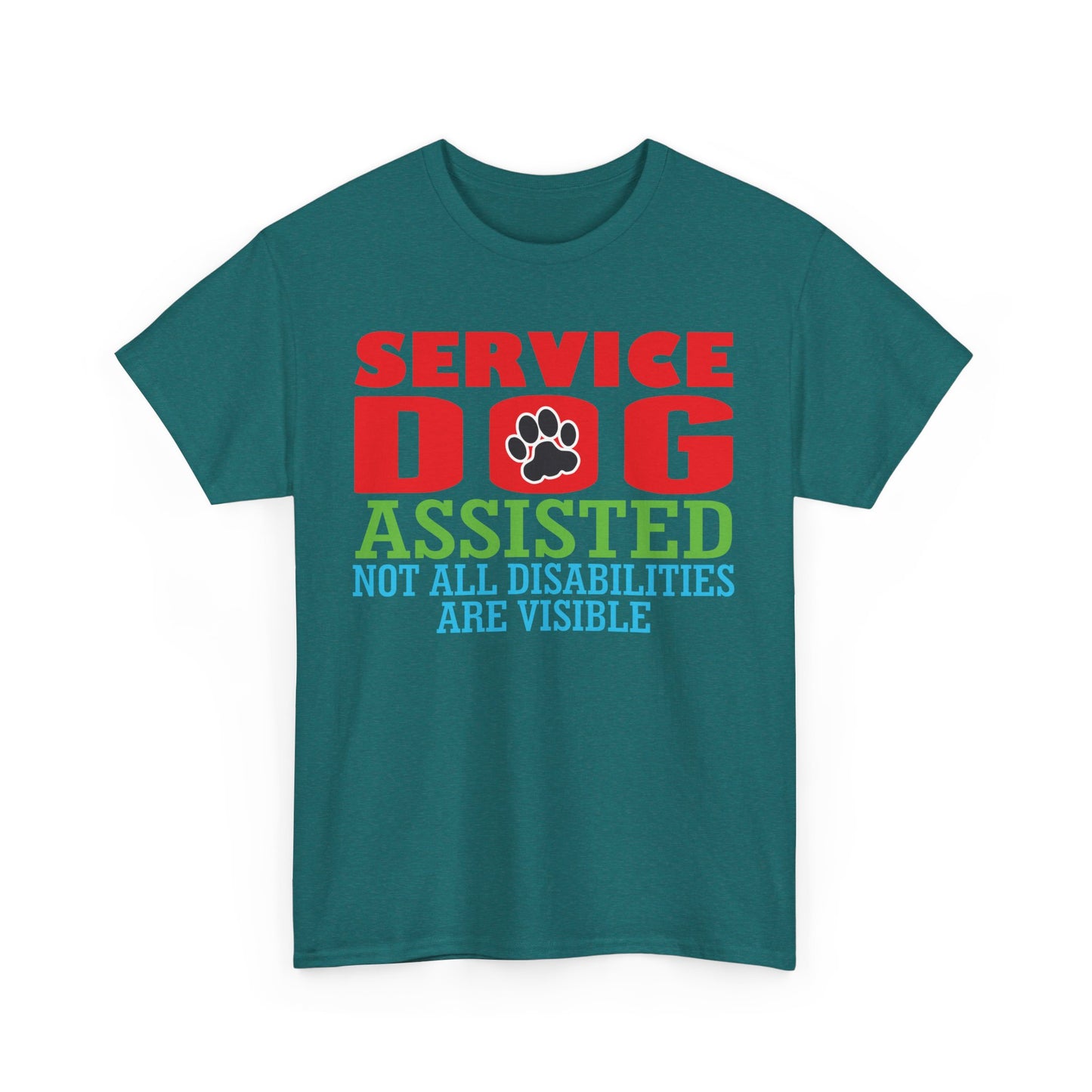 Service Dog Assisted. Heavy Cotton T-Shirt