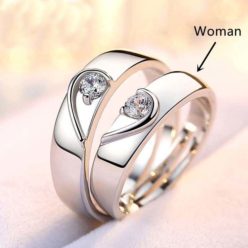 Silver Plated Couple Rings