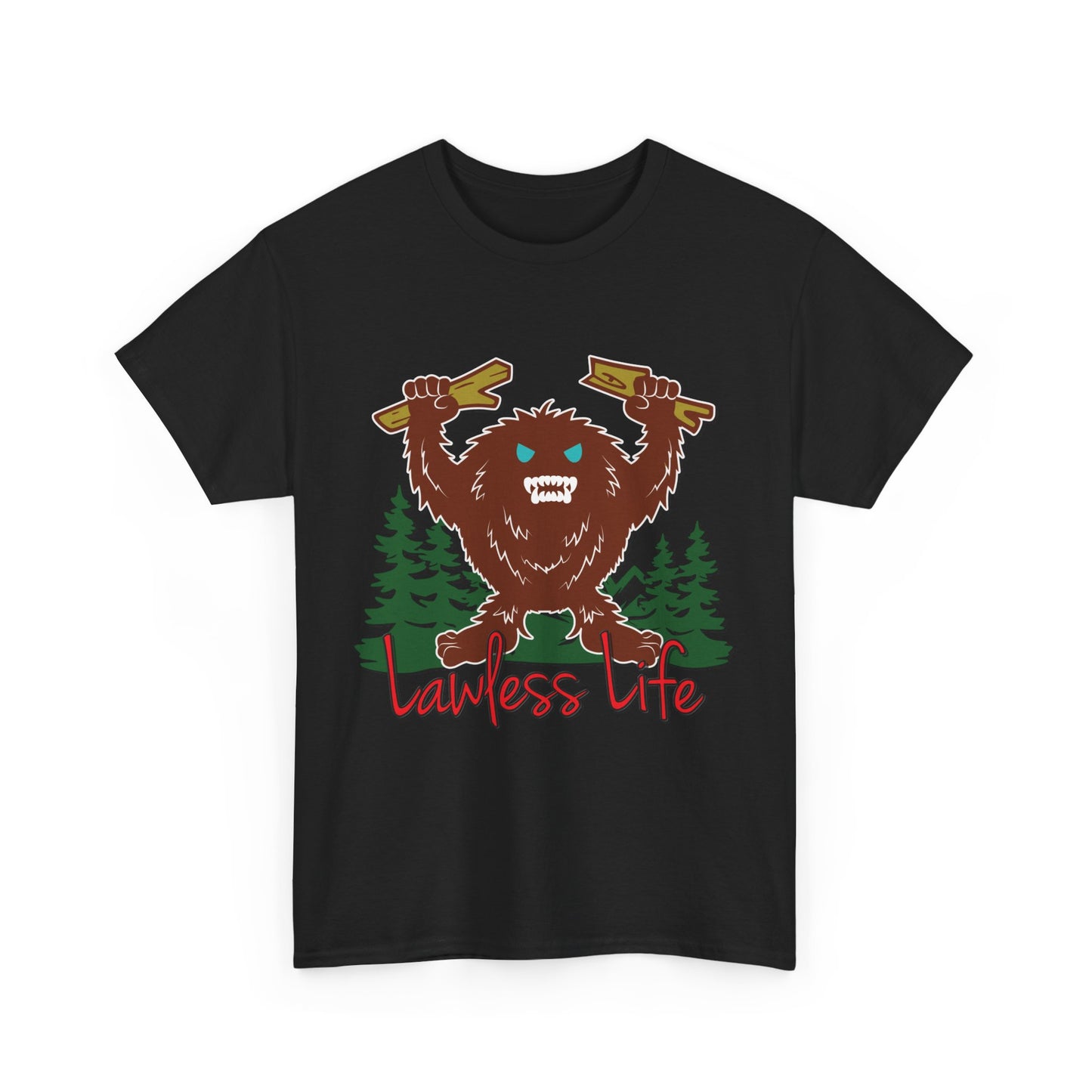 Lawless Life Sasquatch. Heavy Cotton T-Shirt