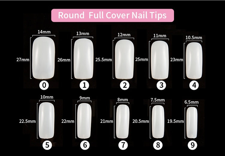 500 French nails kit