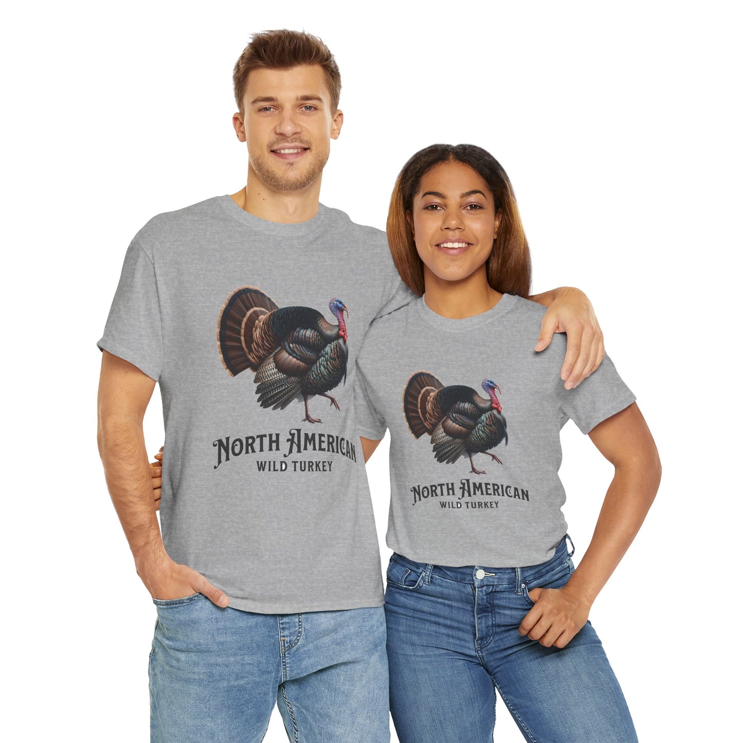 North American Wild Turkey. Heavy Cotton T-Shirt