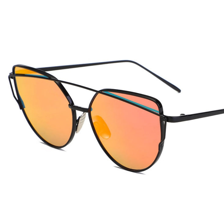 Metal frame cat eye sunglasses