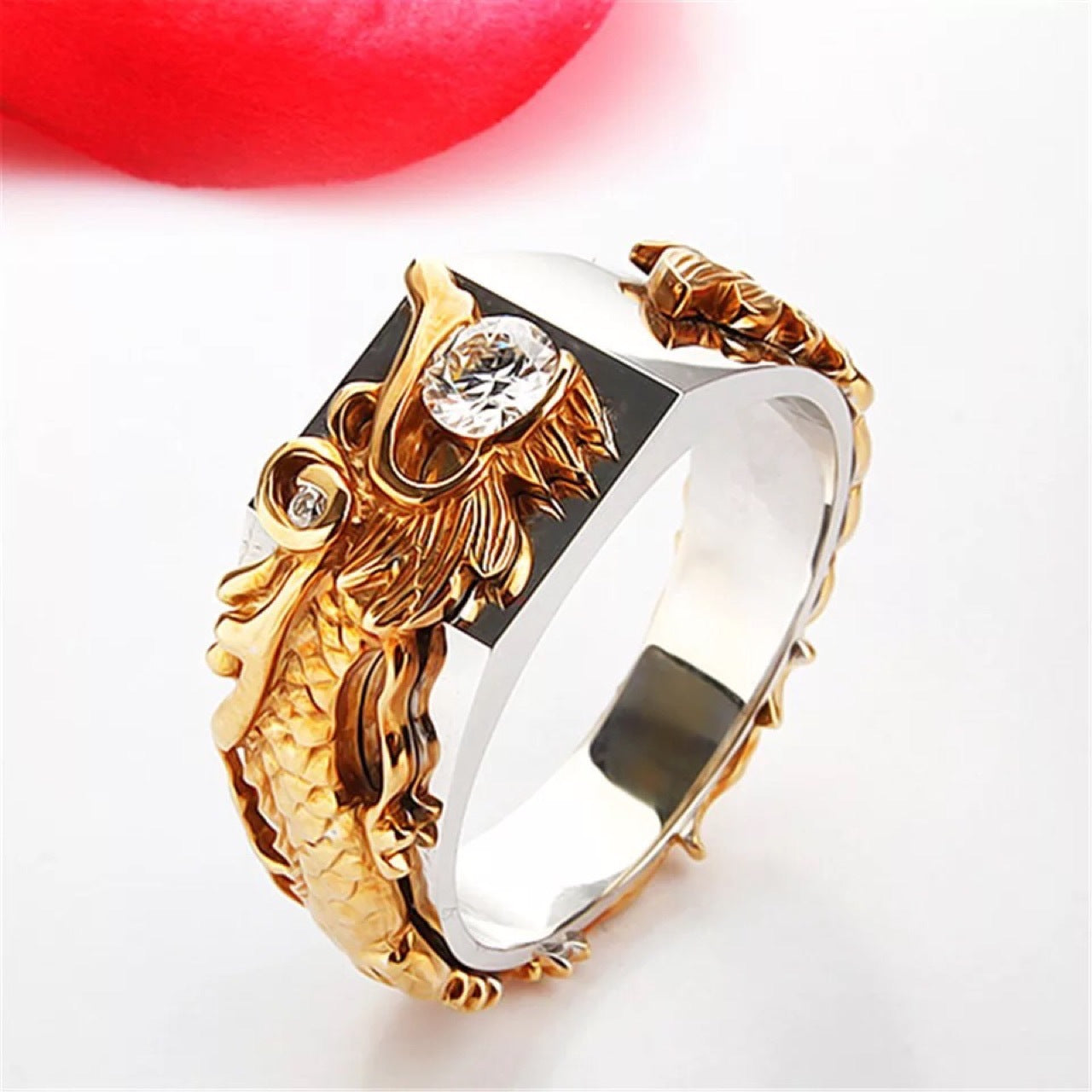 Dragon Two-Tone Zircon Rhinestone Ring