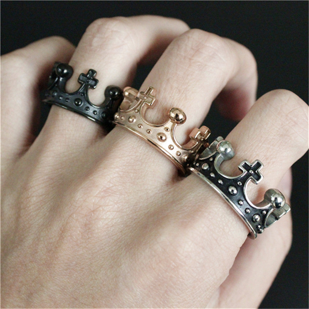 Stainless Steel Crown Ring