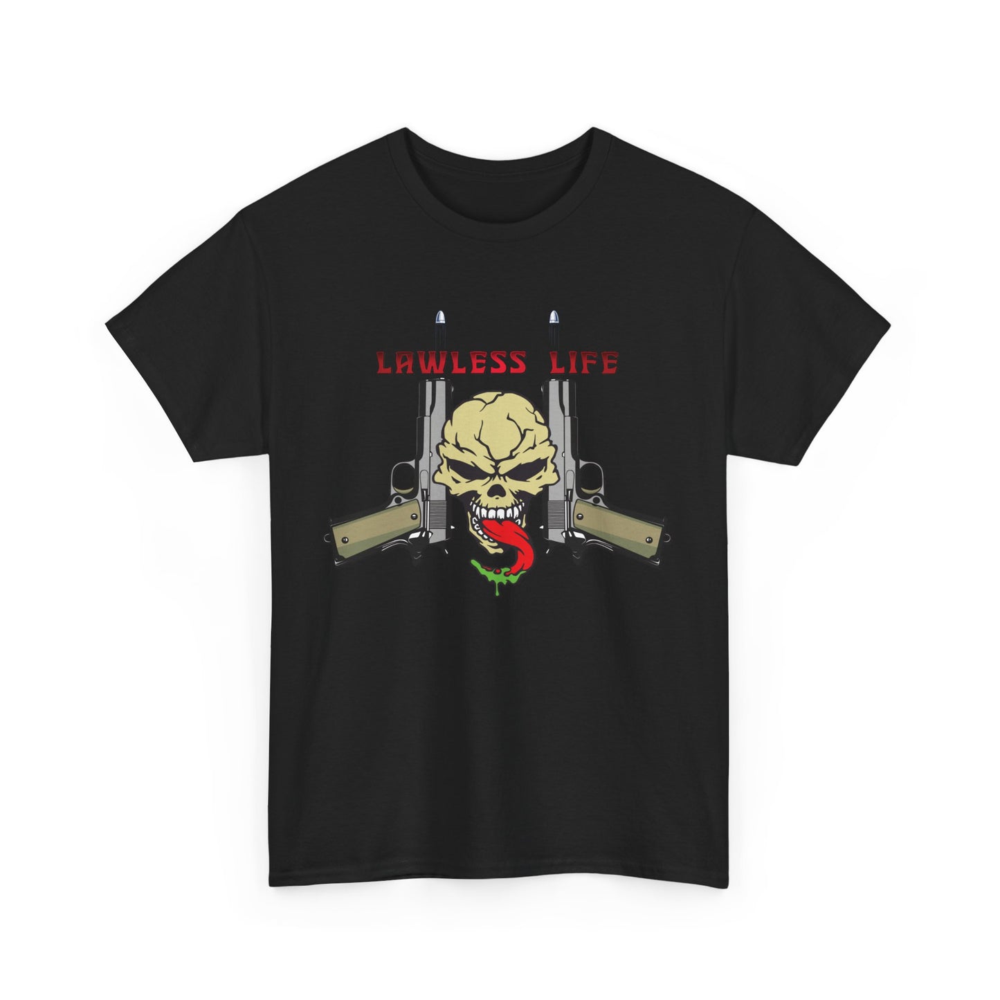 Lawless Life Pistols. Heavy Cotton T-Shirt