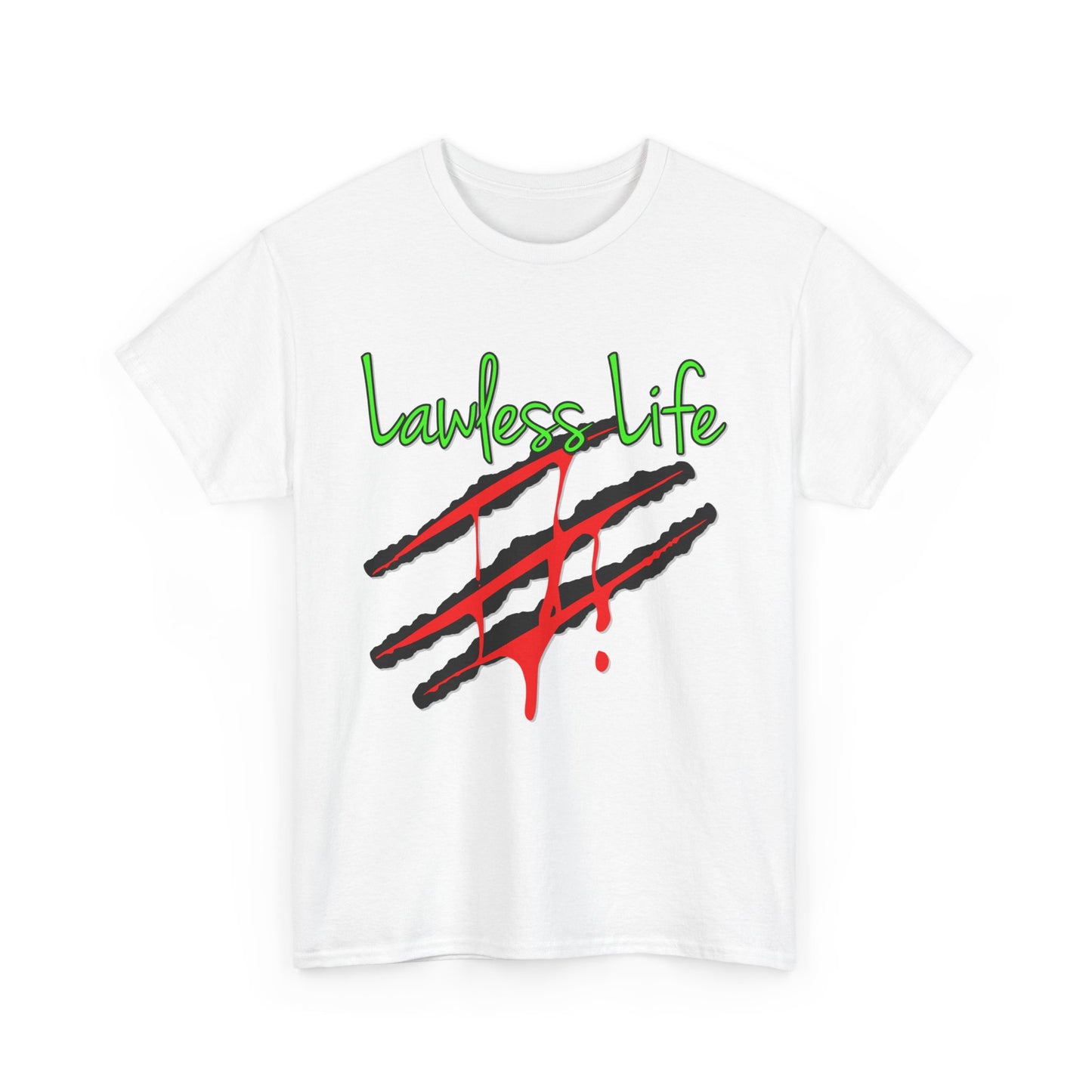 Lawless Life Bloody Scars. Heavy Cotton T-Shirt