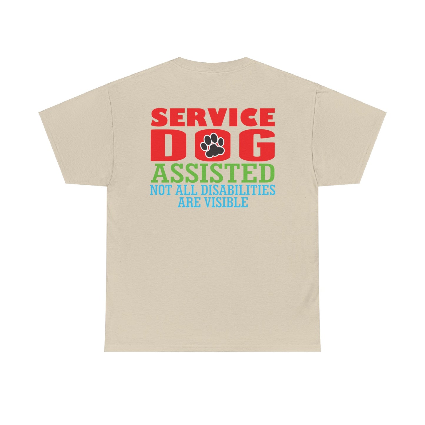 Service Dog Assisted. Heavy Cotton T-Shirt