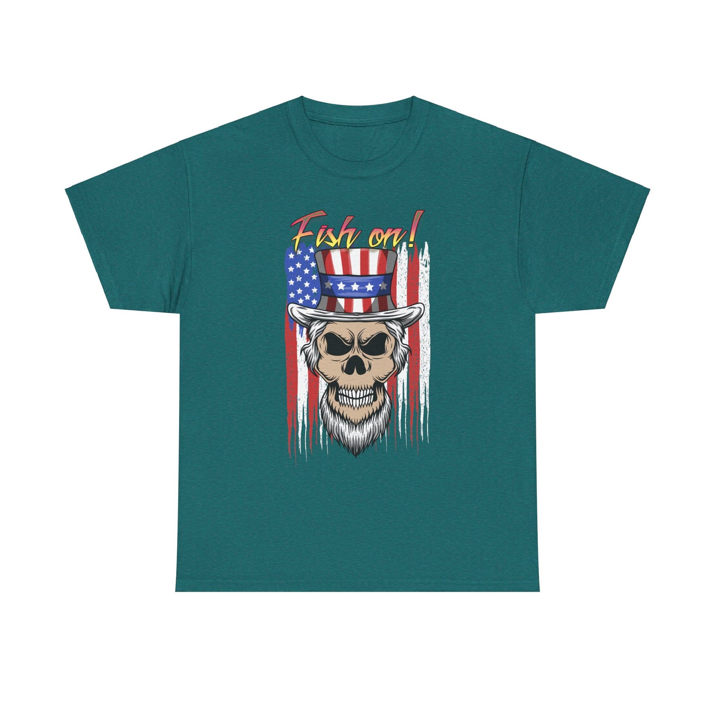 All American Fish on. Heavy Cotton T-Shirt