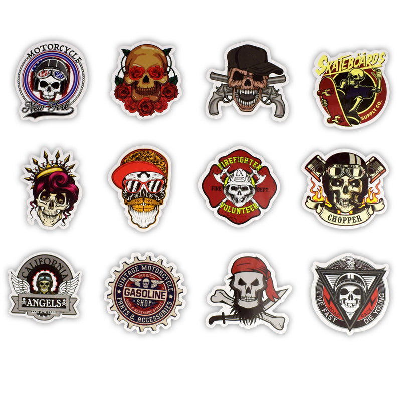 Skull head stickers