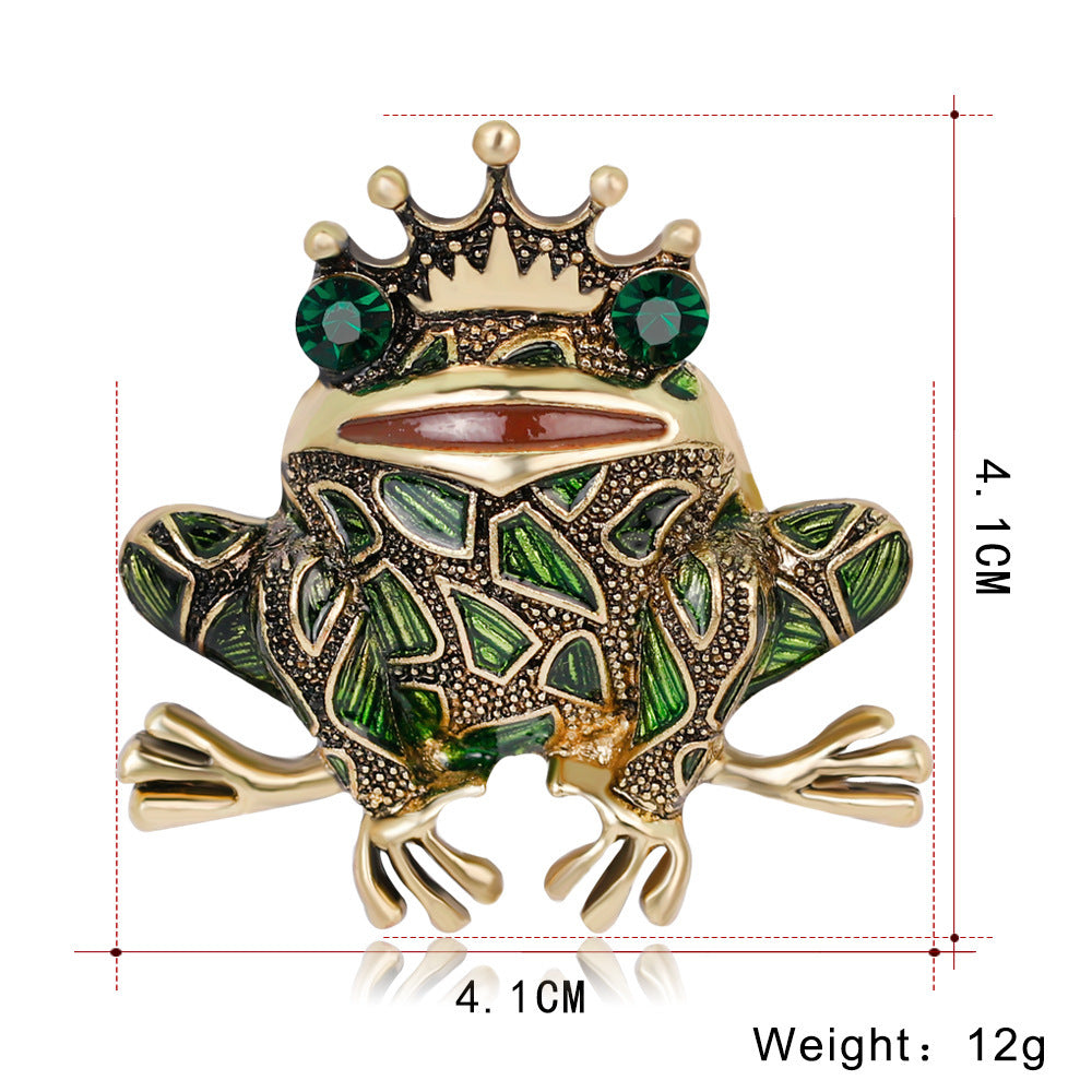 Frog Prince Diamond Brooch