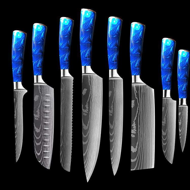 Chef's Blue Resin Handle Knife