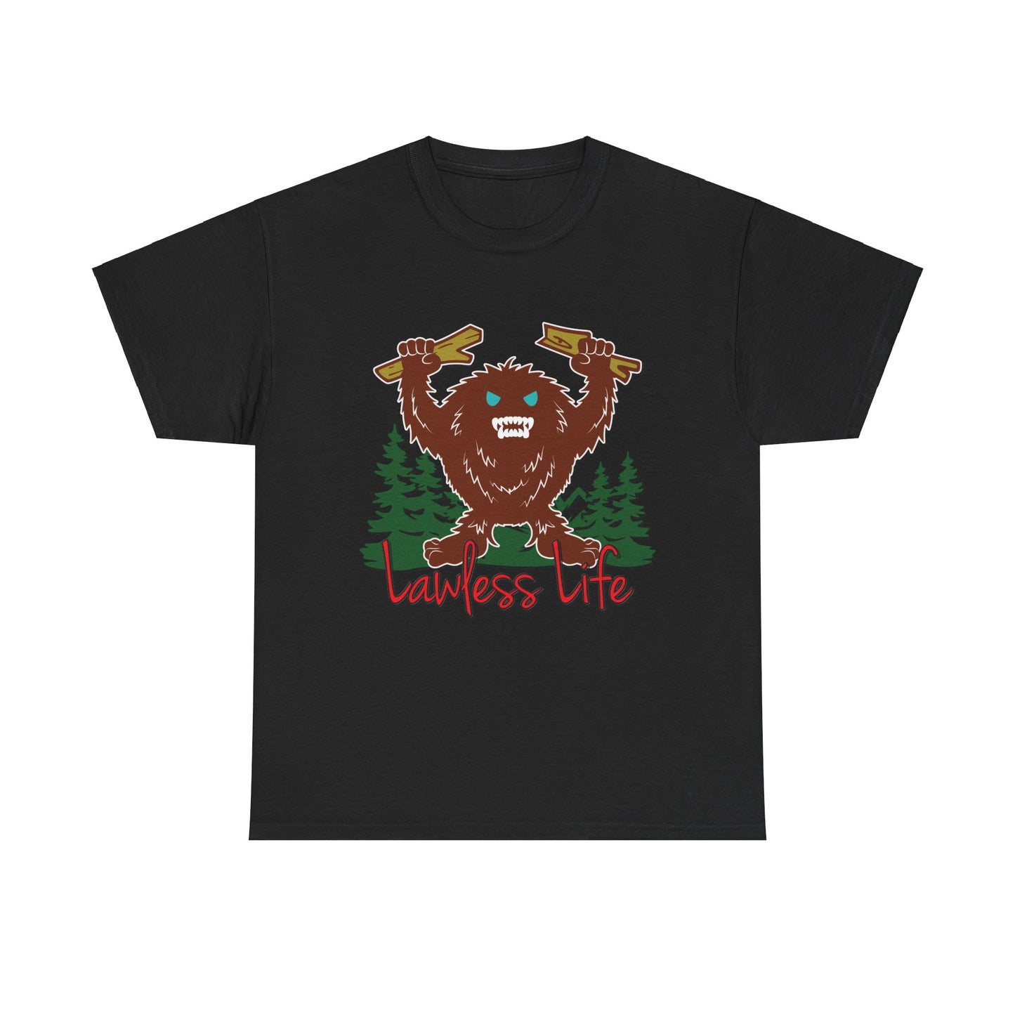 Lawless Life Sasquatch. Heavy Cotton T-Shirt