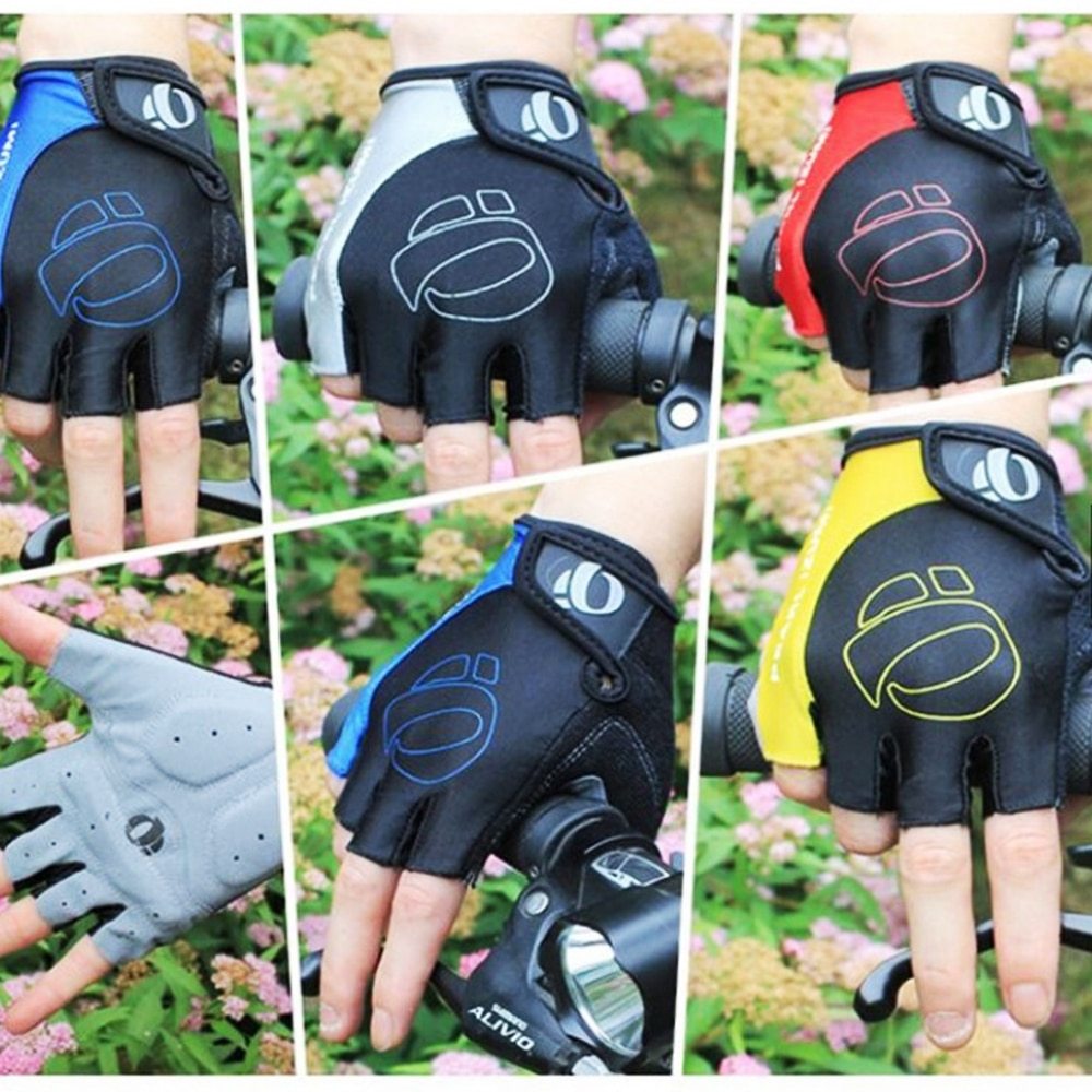 Bicycle Half Finger Microfiber Breathable Short Finger Gloves