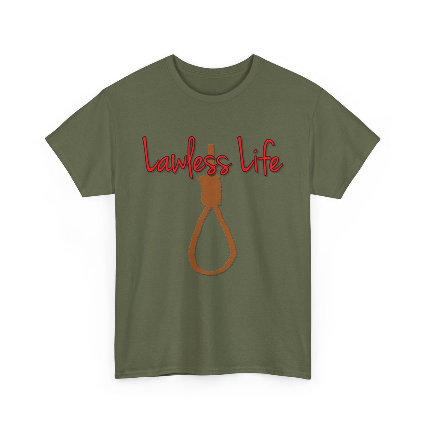 Lawless Life Noose. Heavy Cotton T-Shirt