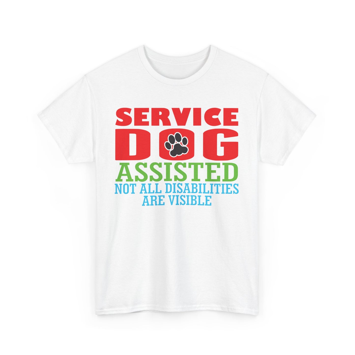 Service Dog Assisted. Heavy Cotton T-Shirt