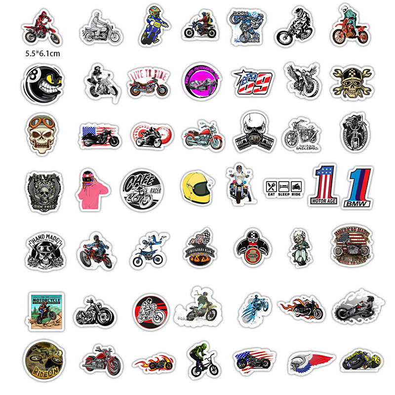 50 Motorcycle Stickers