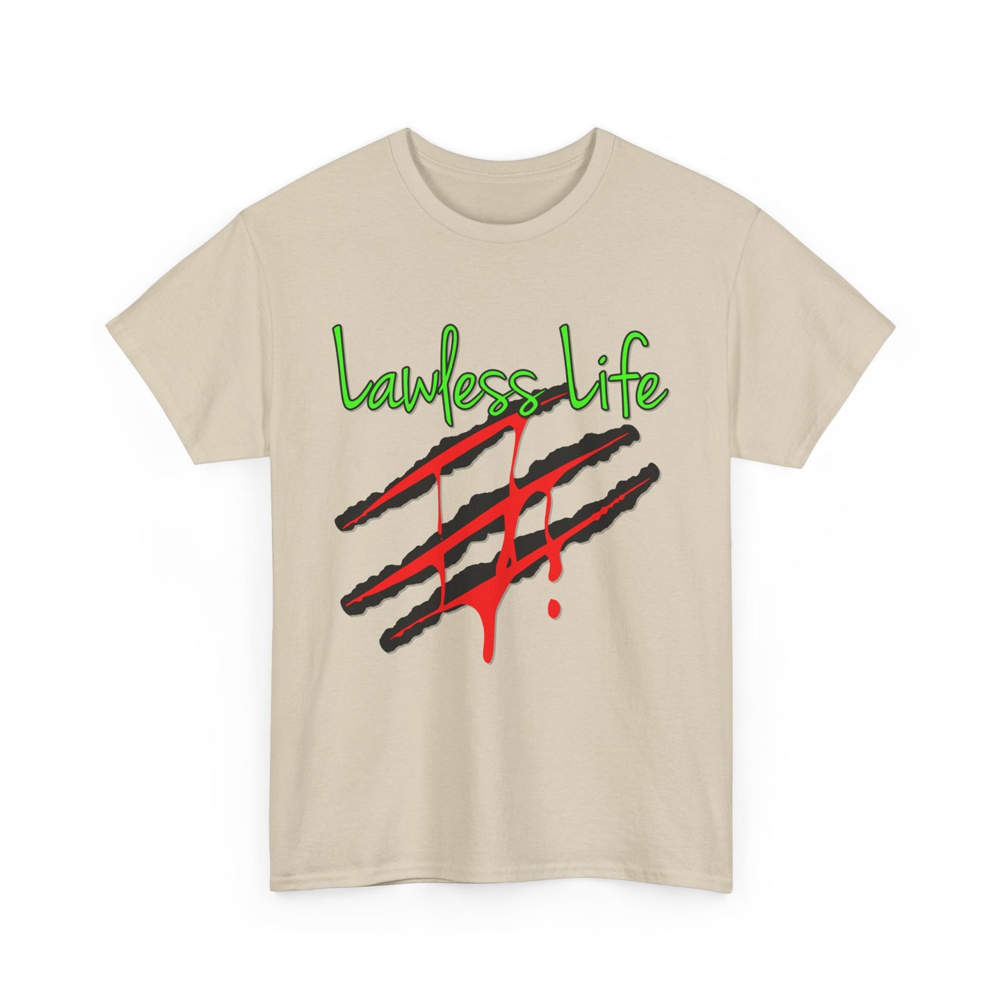 Lawless Life Bloody Scars. Heavy Cotton T-Shirt