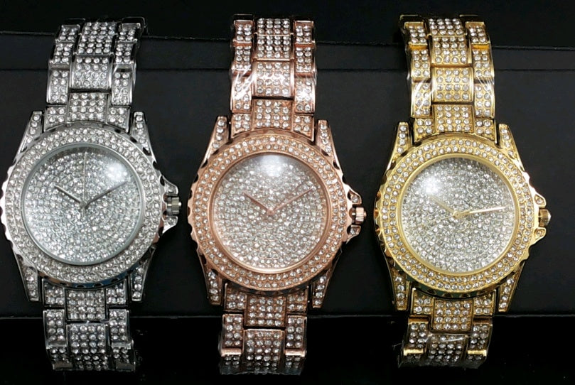 Rhinestone Diamond Steel Strap Watch