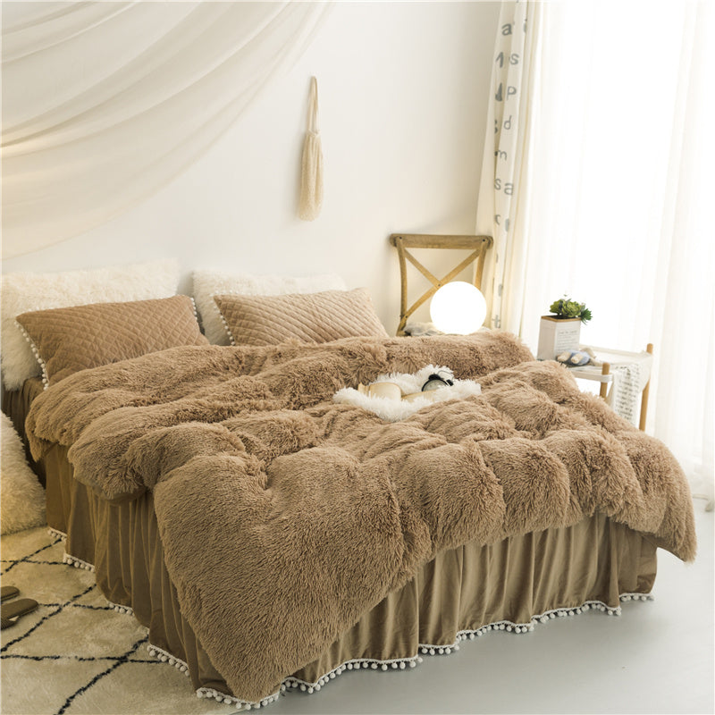 Korean mink velvet bedding set