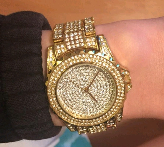 Rhinestone Diamond Steel Strap Watch