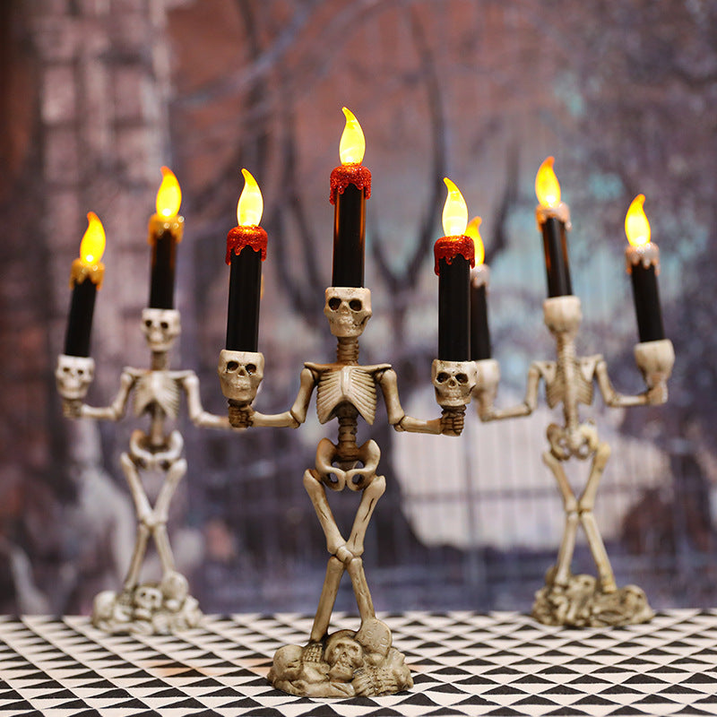 Halloween skeleton candles  decoration