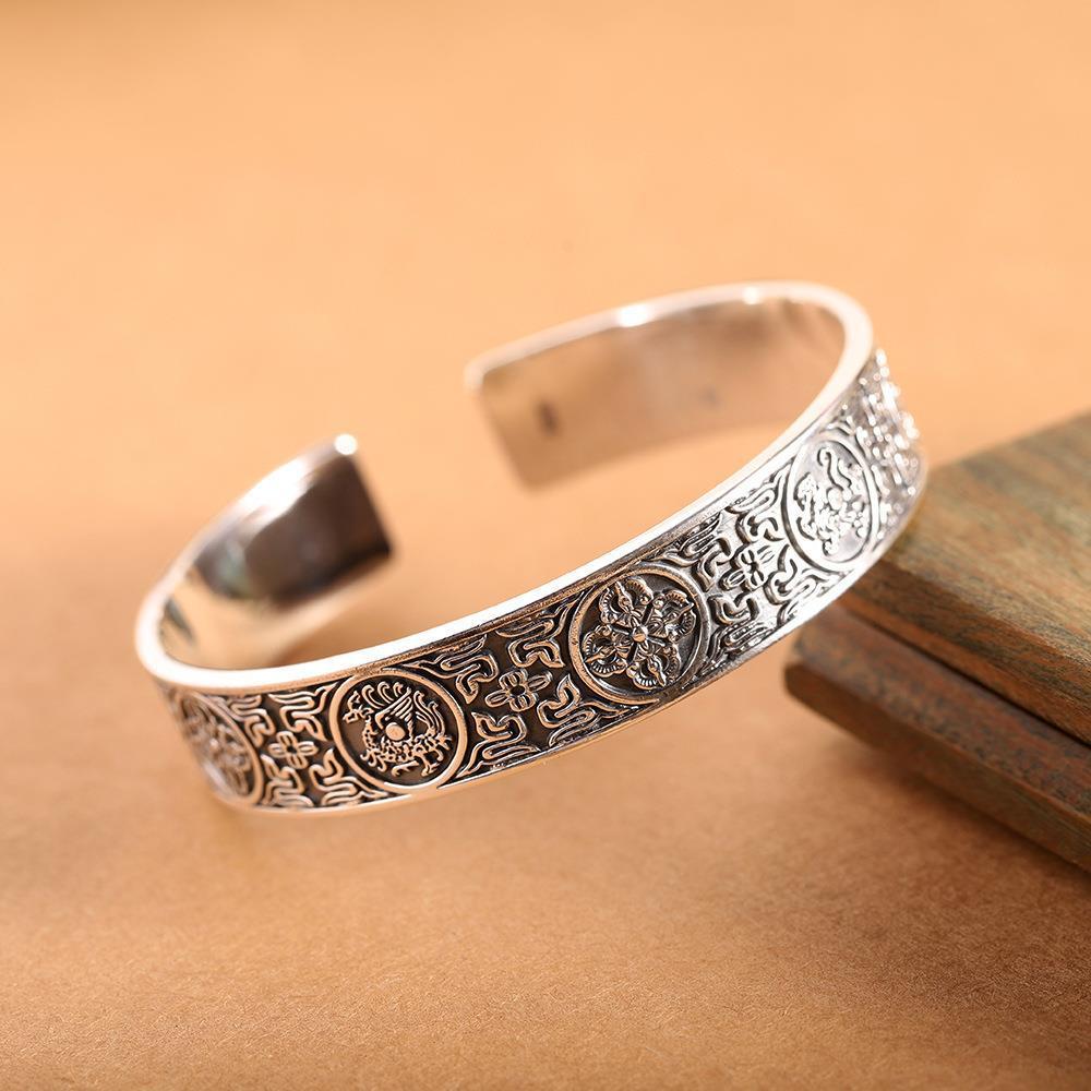 Patterned Sterling Silver Bracelet