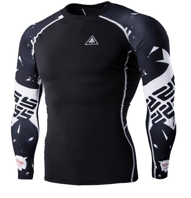 Men's Blackout Long-Sleeve Compression Shirt