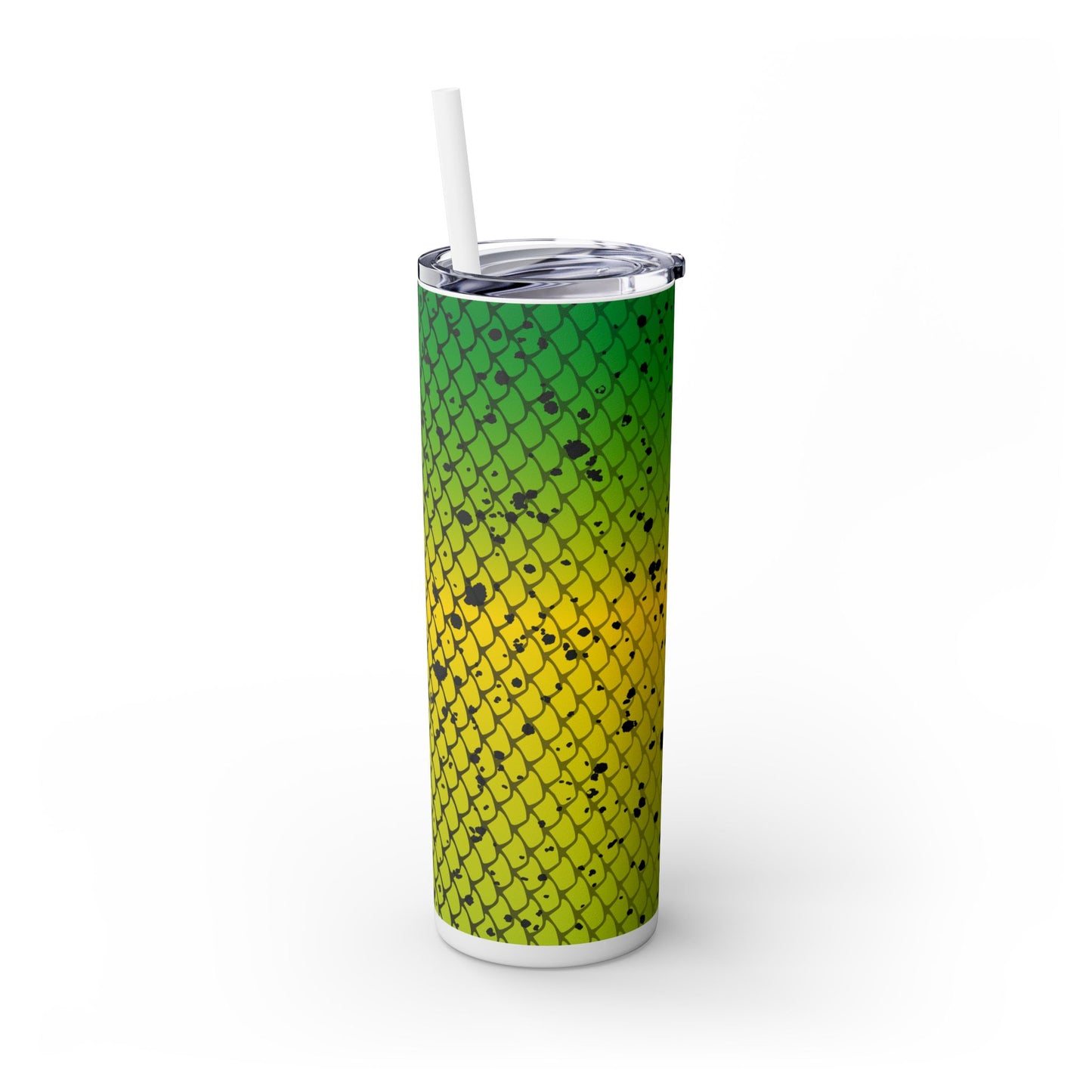 Fish Scales. 20oz Skinny Tumbler with Straw