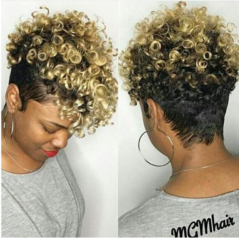 Dyed Short Curly Hair