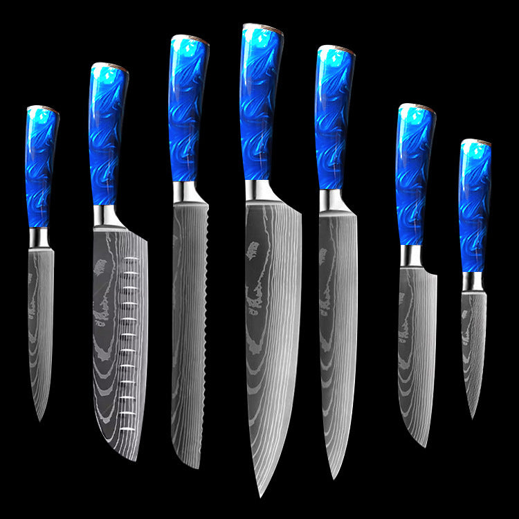 Chef's Blue Resin Handle Knife