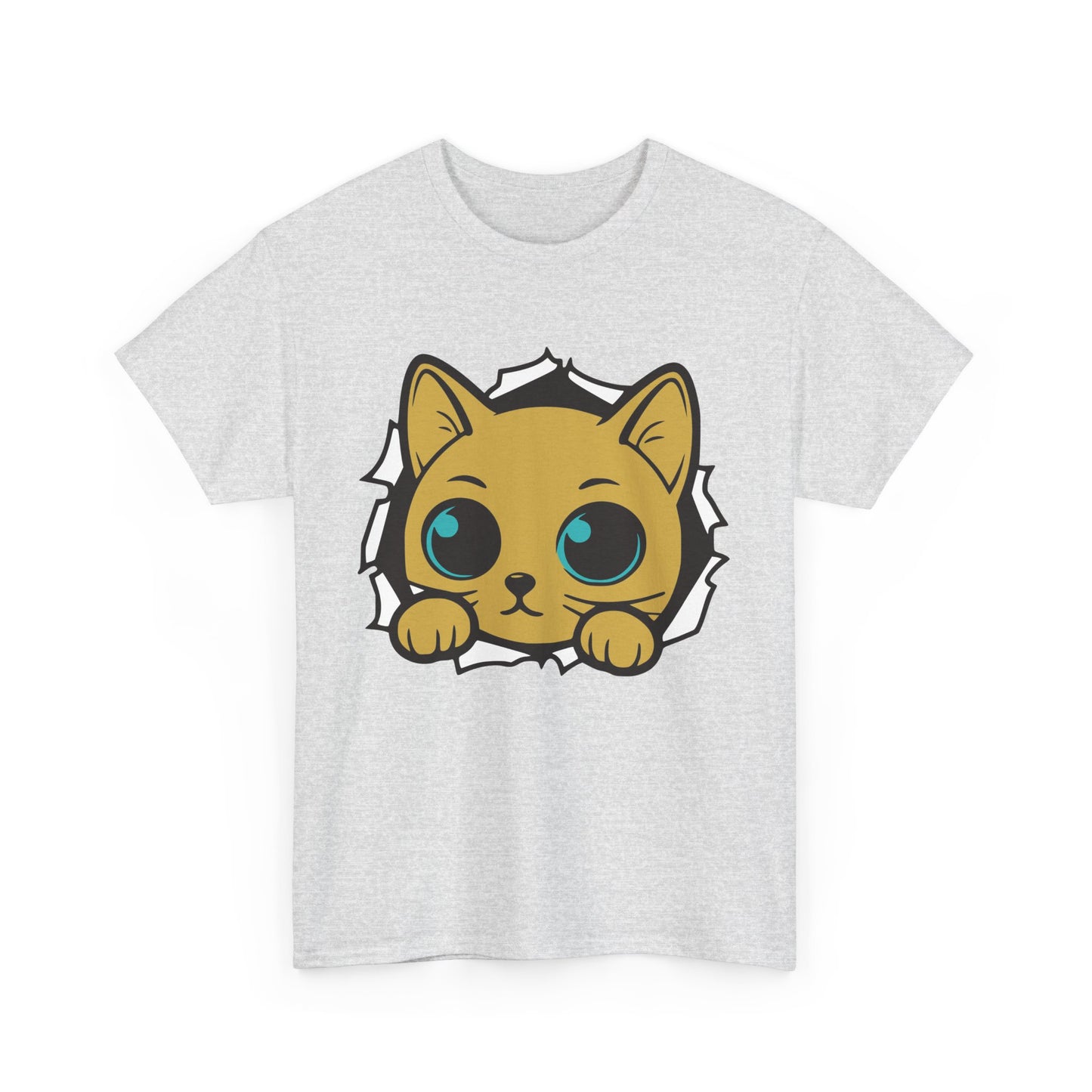 Breaking out Cat. Heavy Cotton T-Shirt