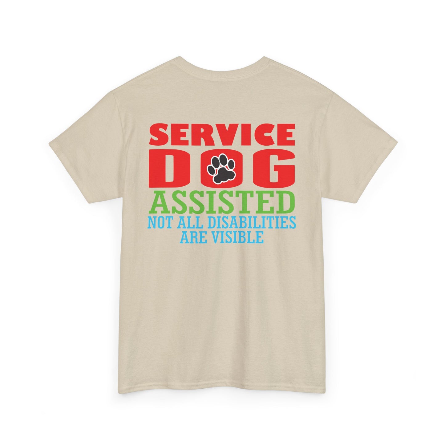 Service Dog Assisted. Heavy Cotton T-Shirt