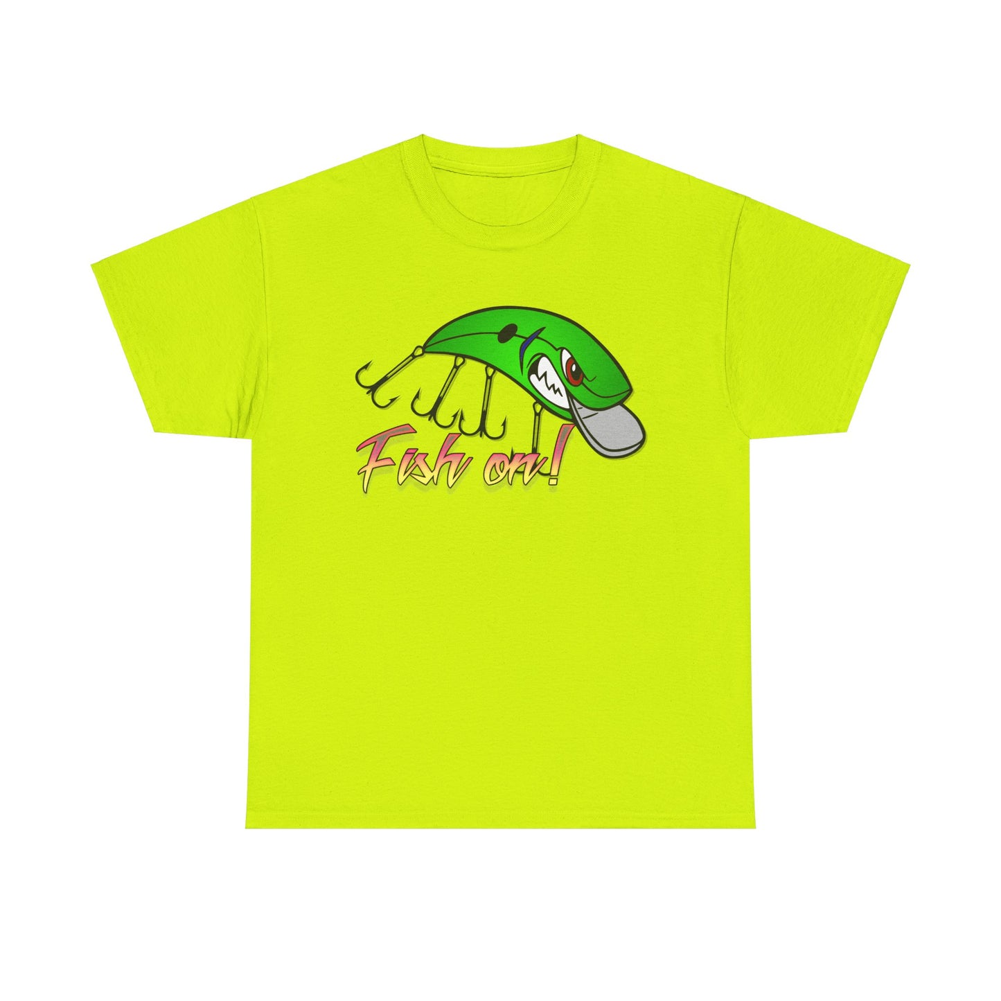 Fish on Lure, Heavy Cotton T-Shirt