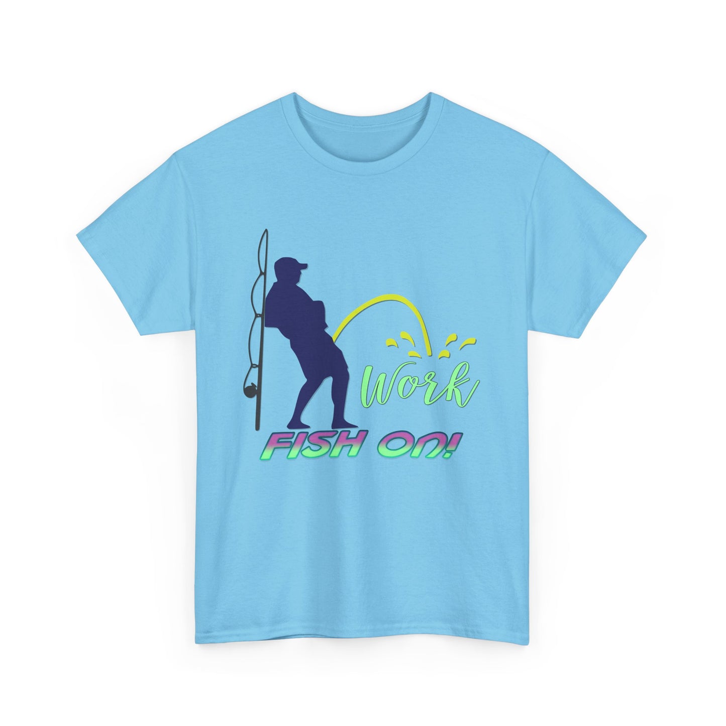 Pee on Work, Fish on, Heavy Cotton T-Shirt