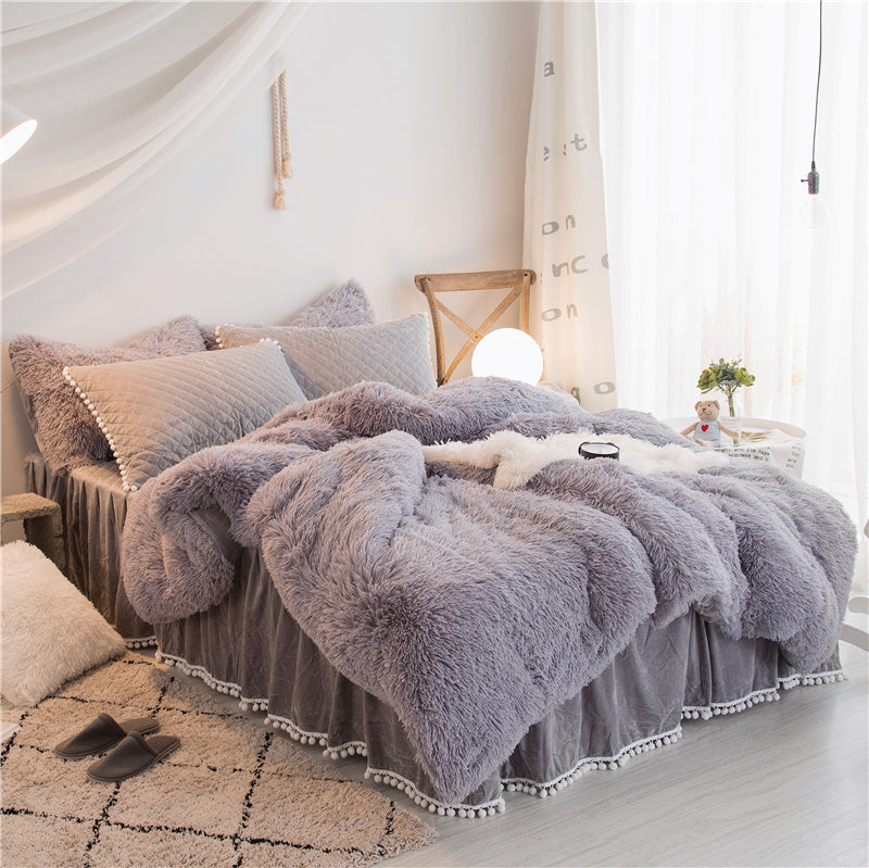 Korean mink velvet bedding set