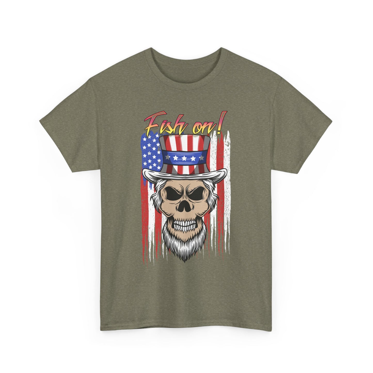 All American Fish on. Heavy Cotton T-Shirt