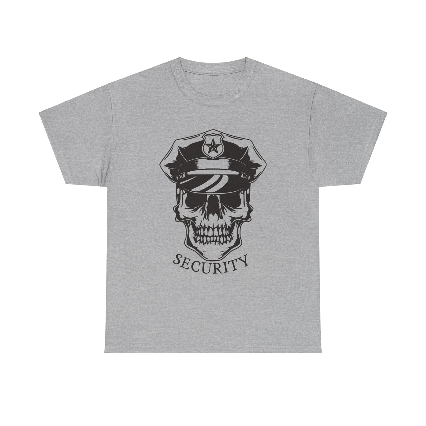 Security Skull. Heavy Cotton T-Shirt