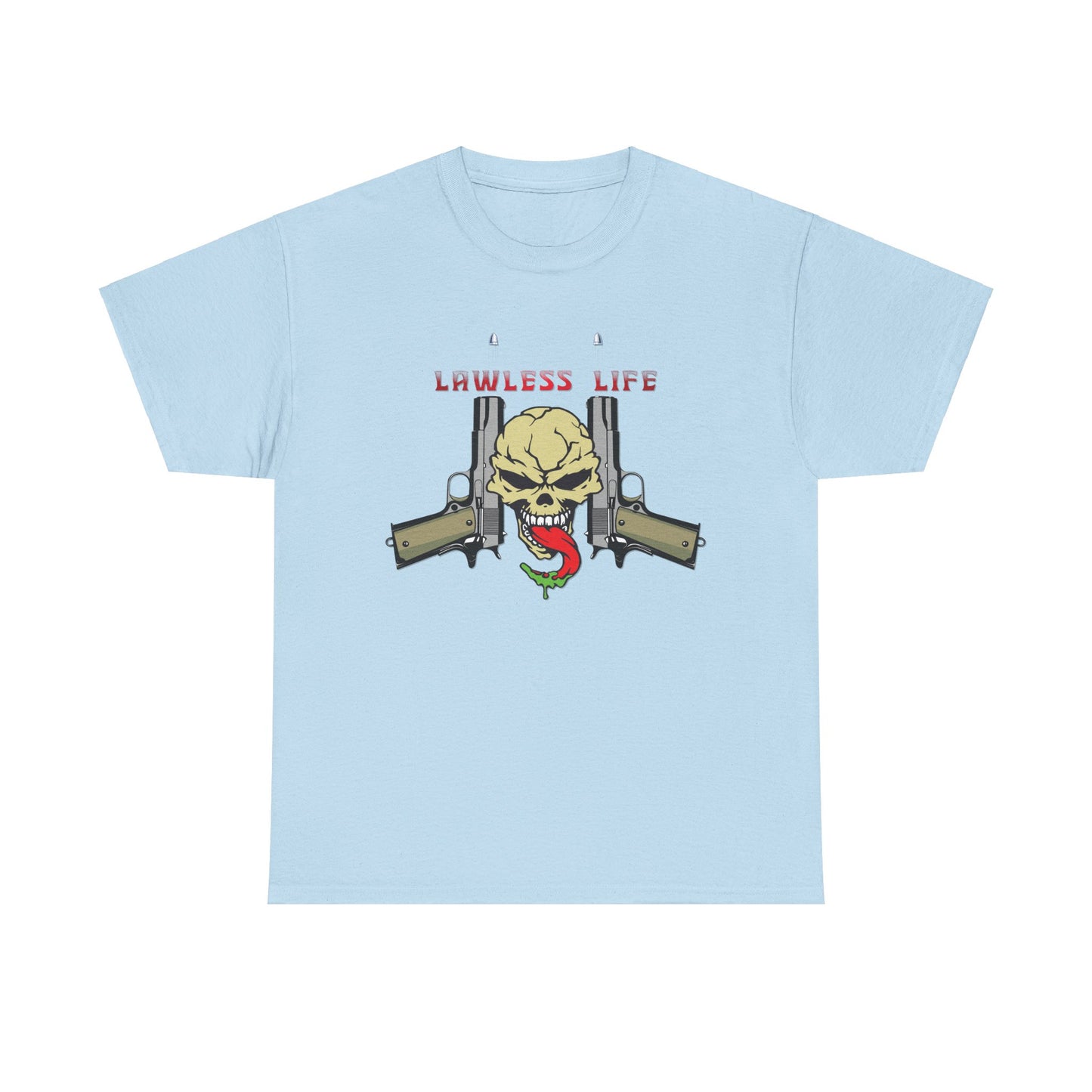 Lawless Life Pistols. Heavy Cotton T-Shirt