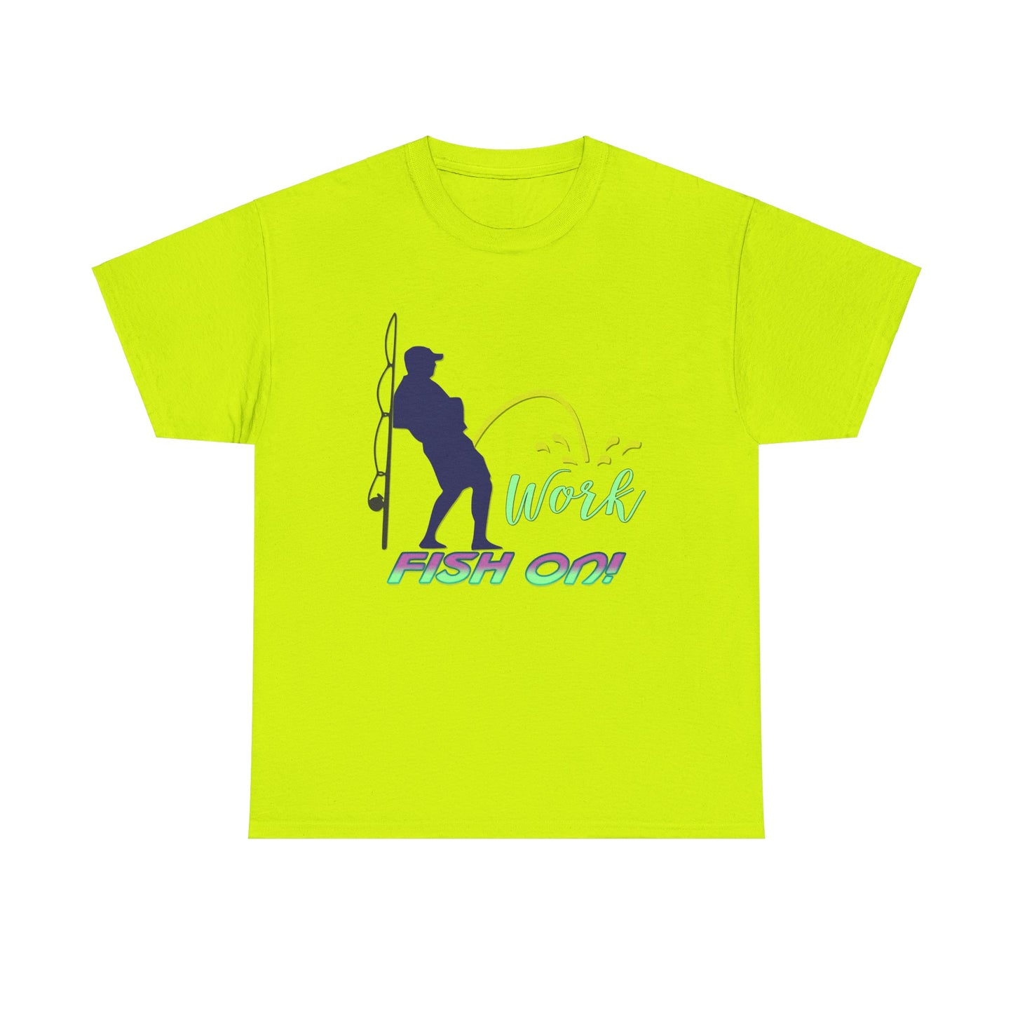 Pee on Work, Fish on, Heavy Cotton T-Shirt