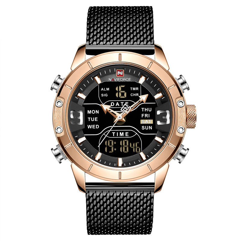 Mesh Band Muti Function Watch