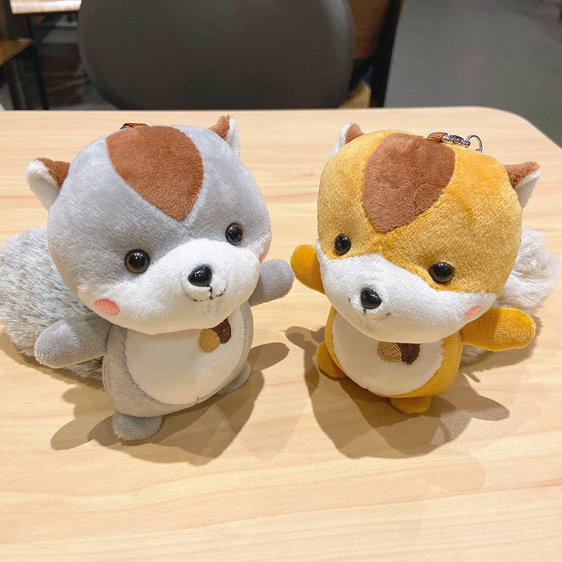 Plush Squirrel Keychain