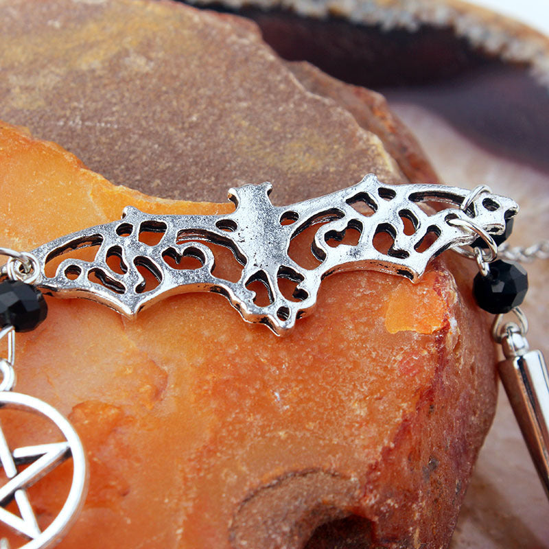 Pentagram Bat Necklace