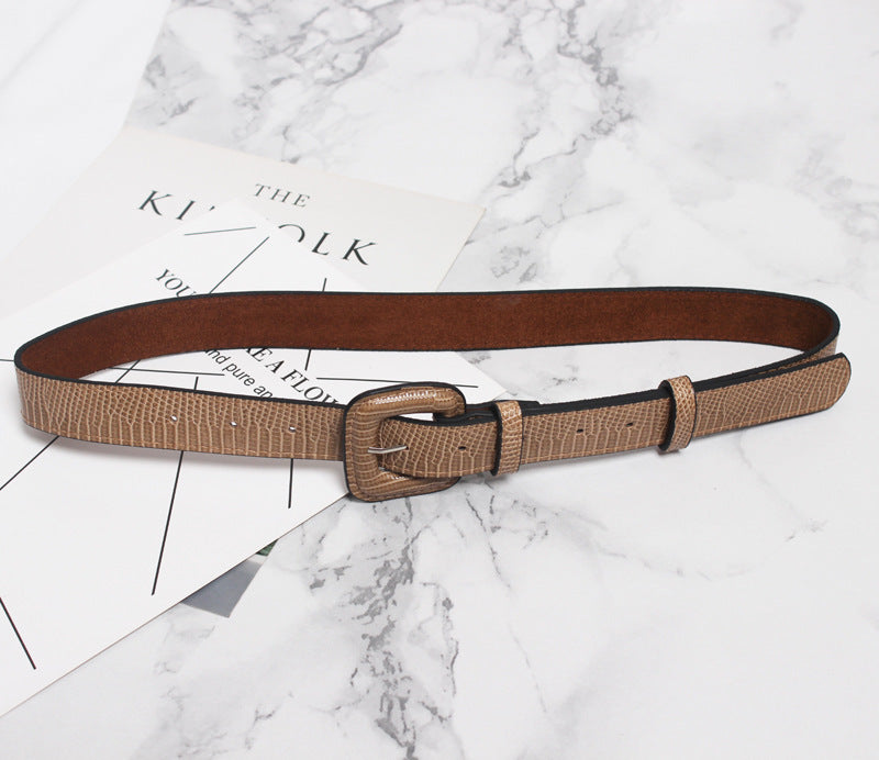 Crocodile Pattern Casual Belt