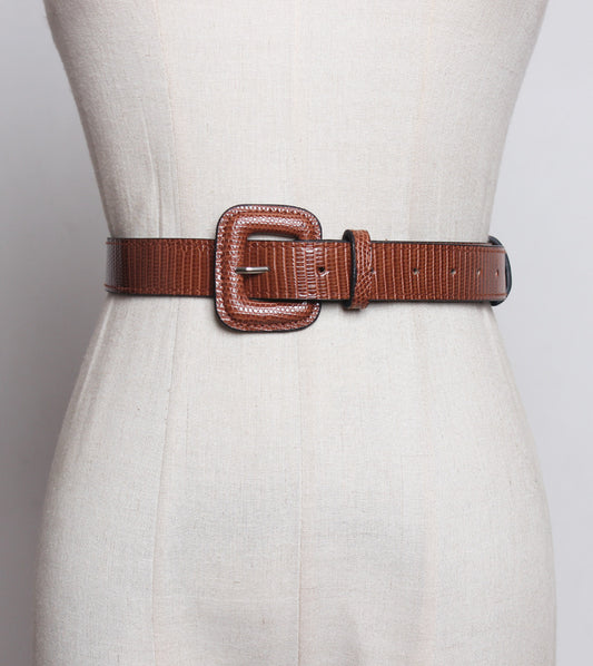 Crocodile Pattern Casual Belt