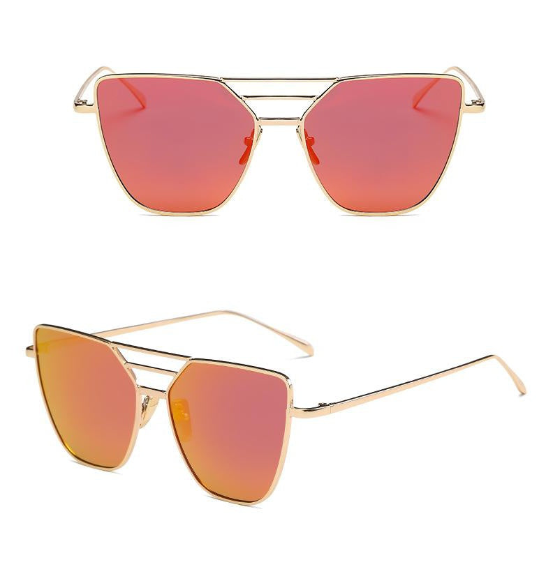 Metal frame cat eye sunglasses