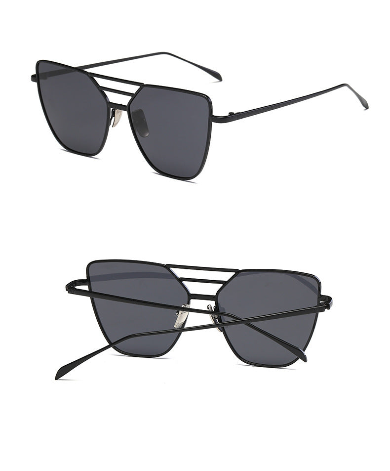 Metal frame cat eye sunglasses