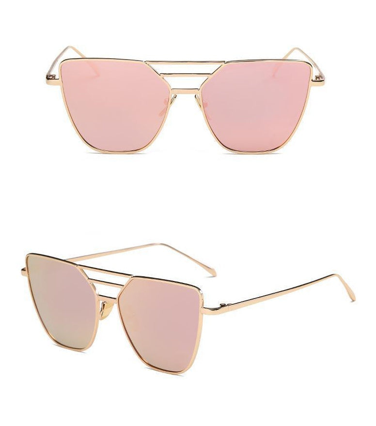 Metal frame cat eye sunglasses