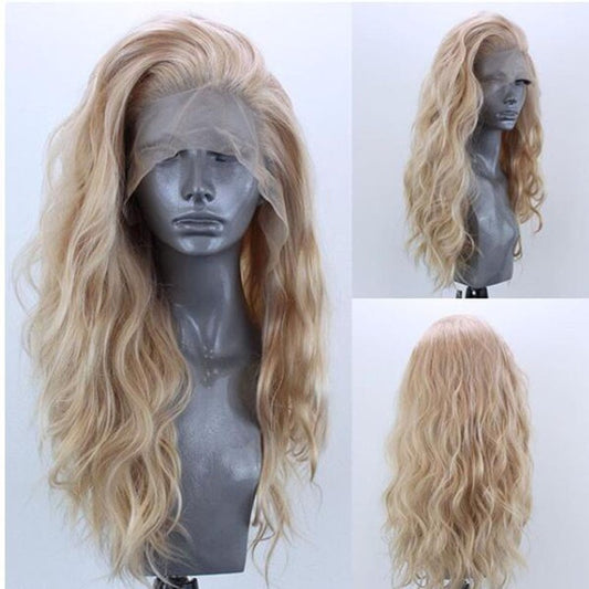 European chemical fiber front lace wig