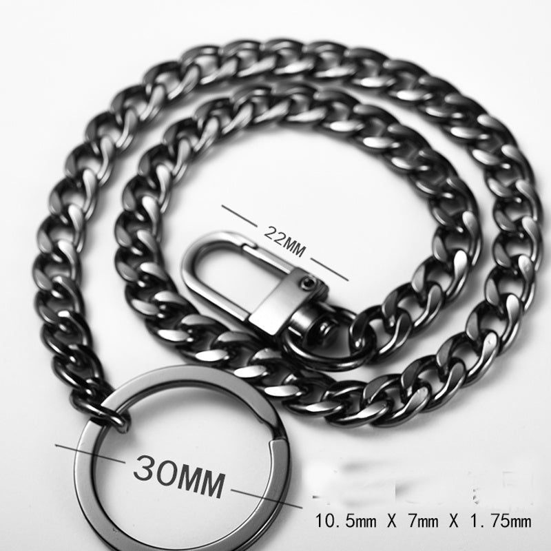 Metal Waist Long Chain Keychain